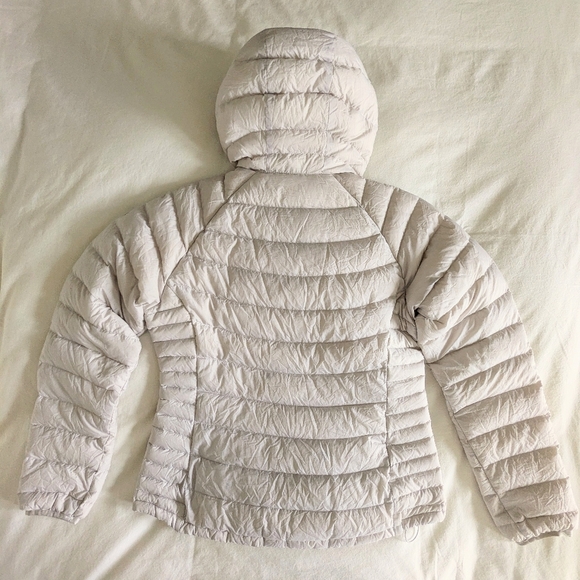 *EDDIE BAUER* First Ascent Stormdown 800 Down Jacket Beige WINDPROOF Medium - Picture 3 of 7